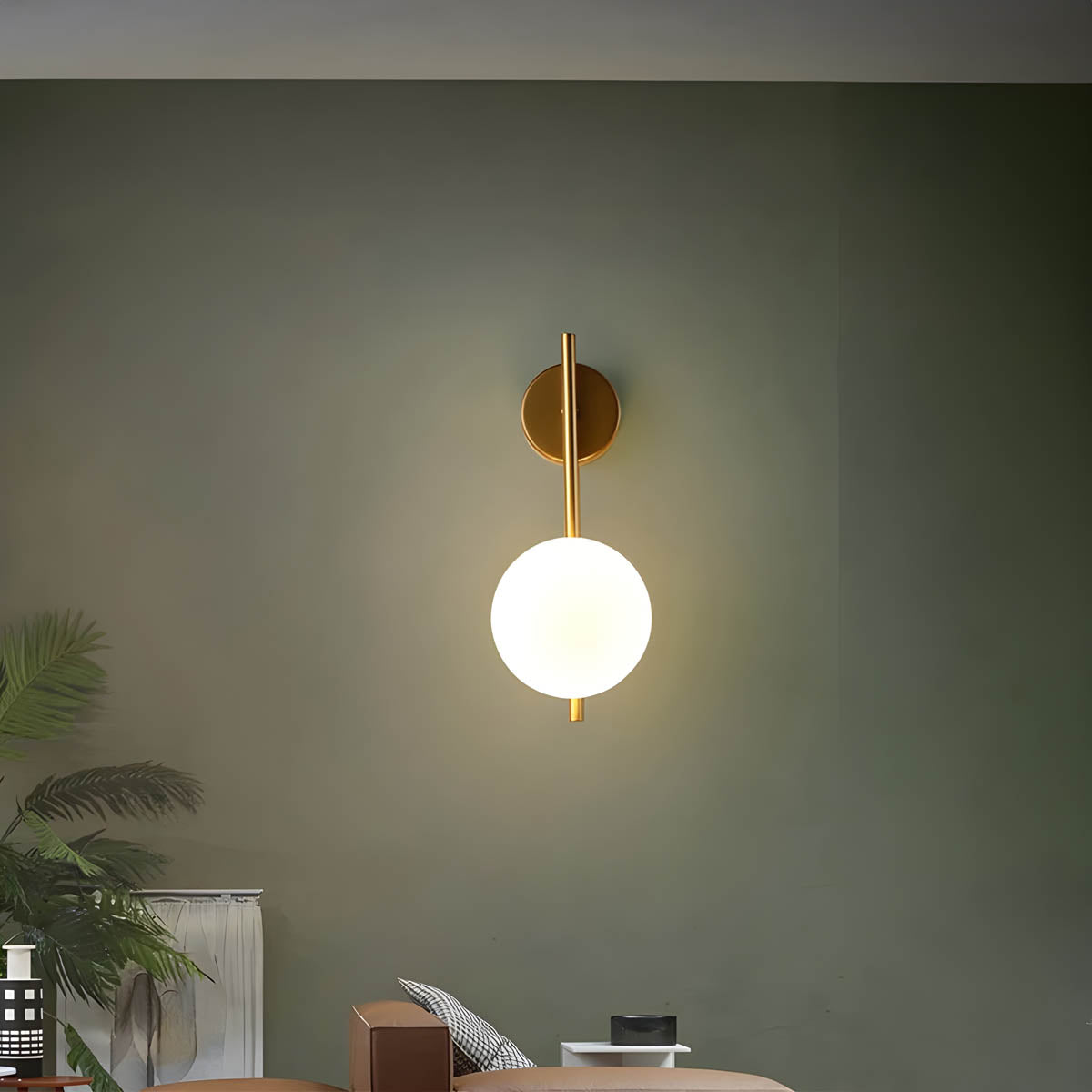 Iron & Glass Wall Light