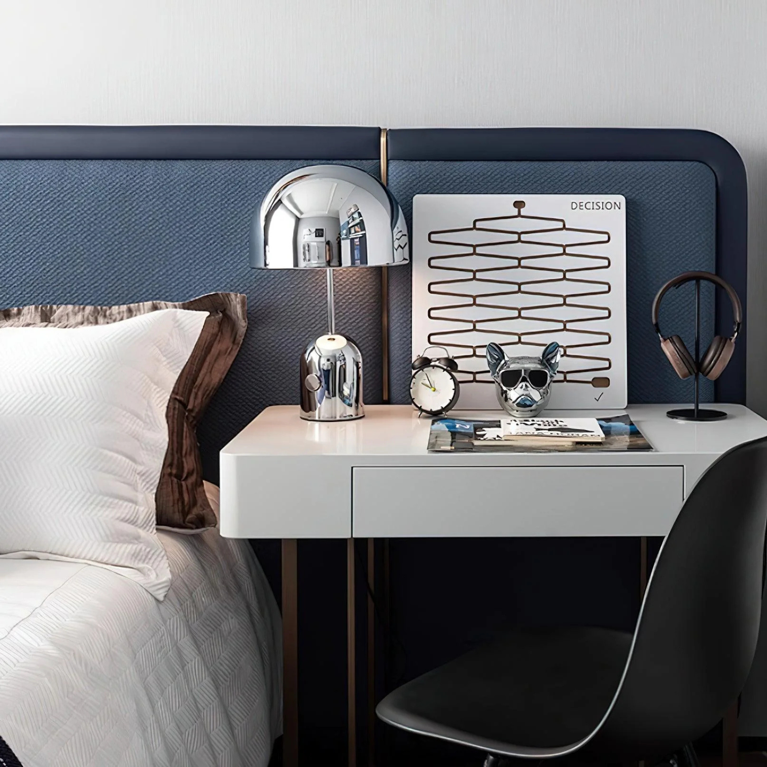 Arched Metal Table Lamp with Dimmable Warm Light