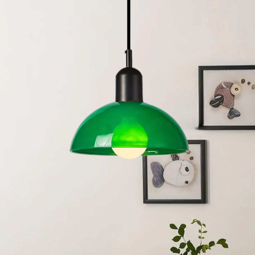 Scandinavian-Style Coloured Glass Pendant Light