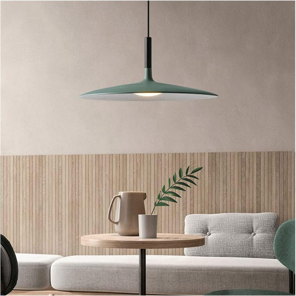 Scandinavian pendant light with colorful finish