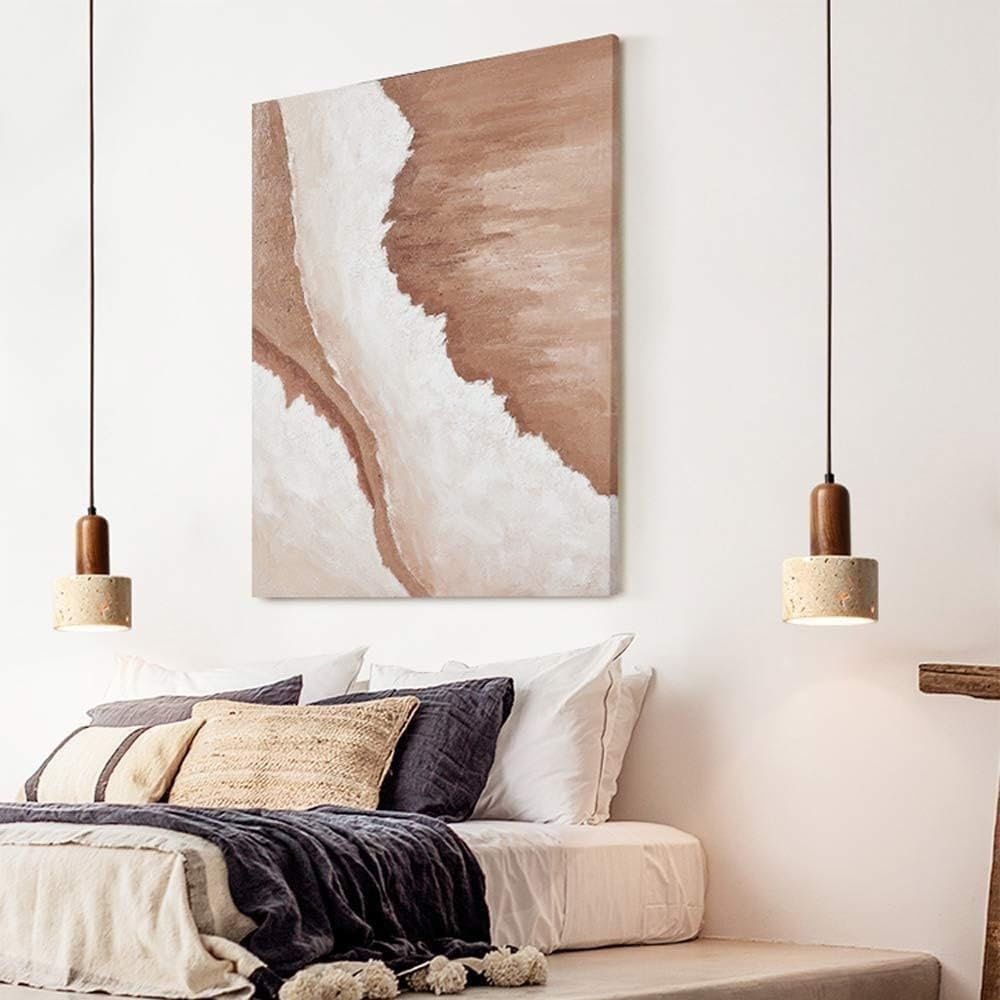 Japandi Travertine Marble Pendant Light