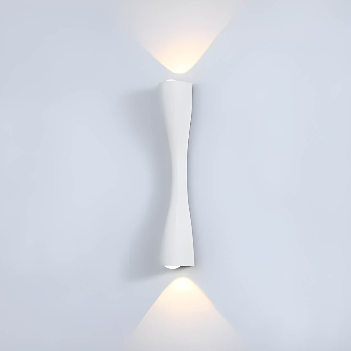 Slim Hourglass Wall Lamp in Aluminium & LED