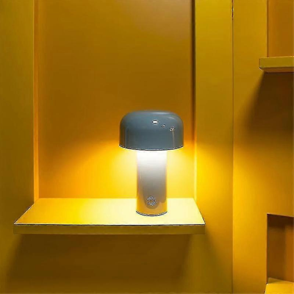 Mushroom-style wireless rechargeable table lamp acrylic & iron