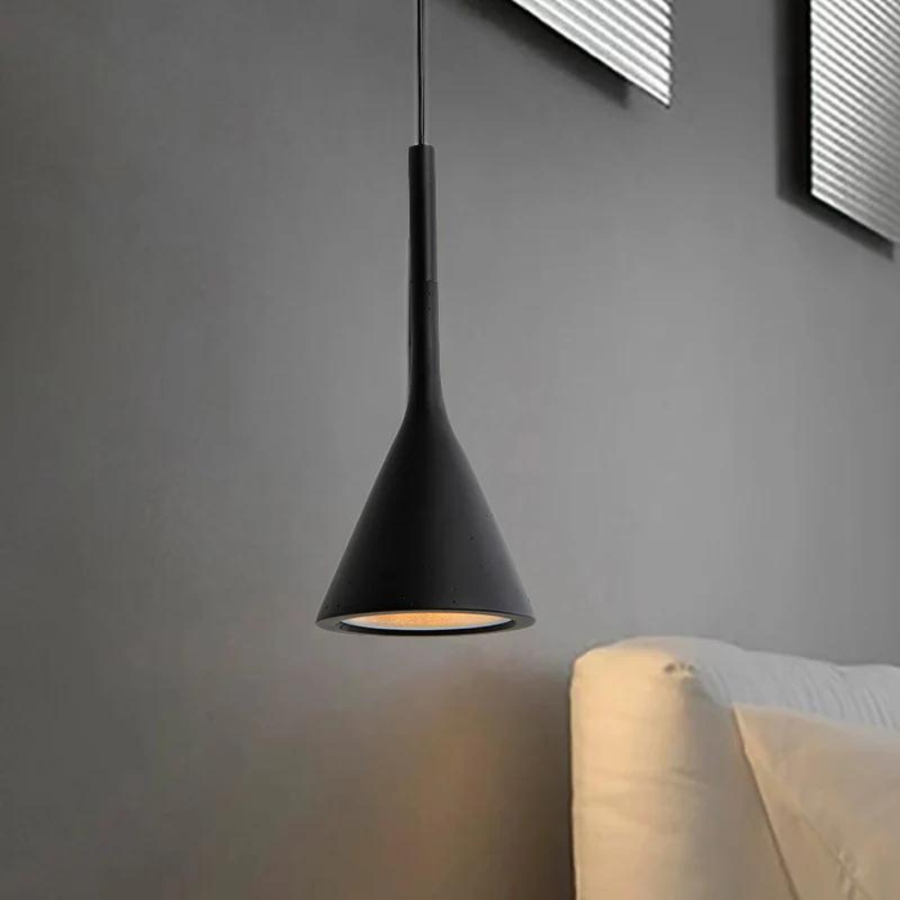Scandinavian pendant light funnel design