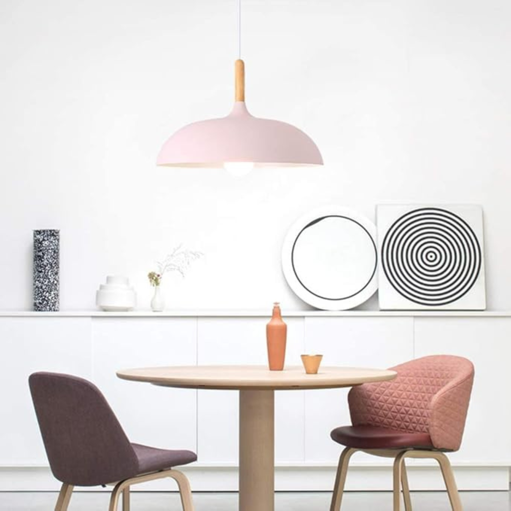 Pendant Light Aluminium & Wood Scandinavian