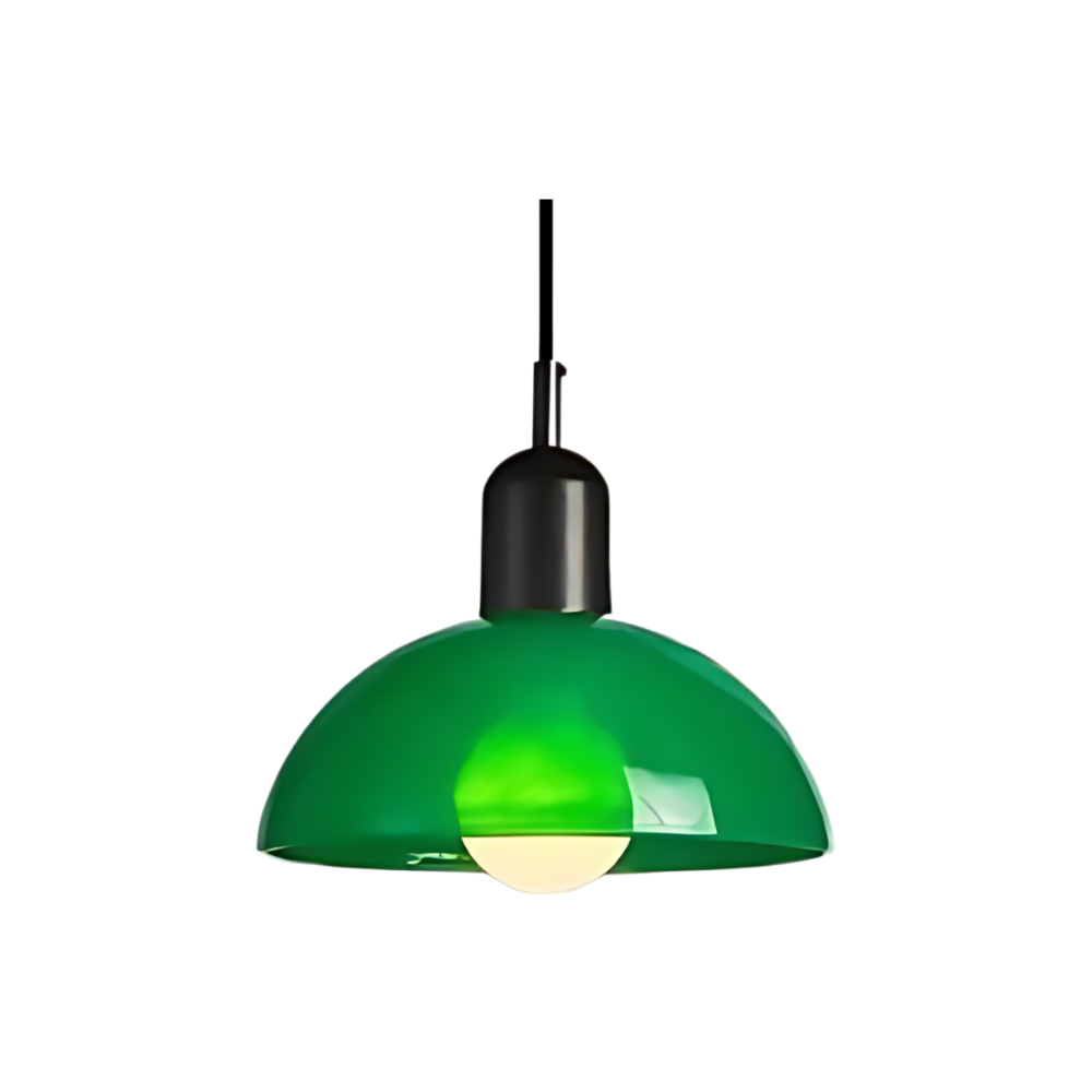 Scandinavian-Style Coloured Glass Pendant Light