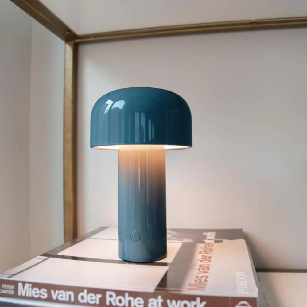 Mushroom-style wireless rechargeable table lamp acrylic & iron