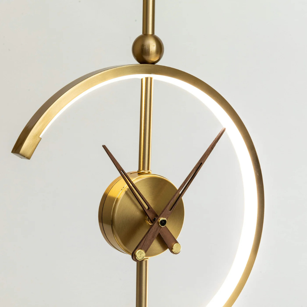 Sculptural Clock Lamp with Wireless Charging