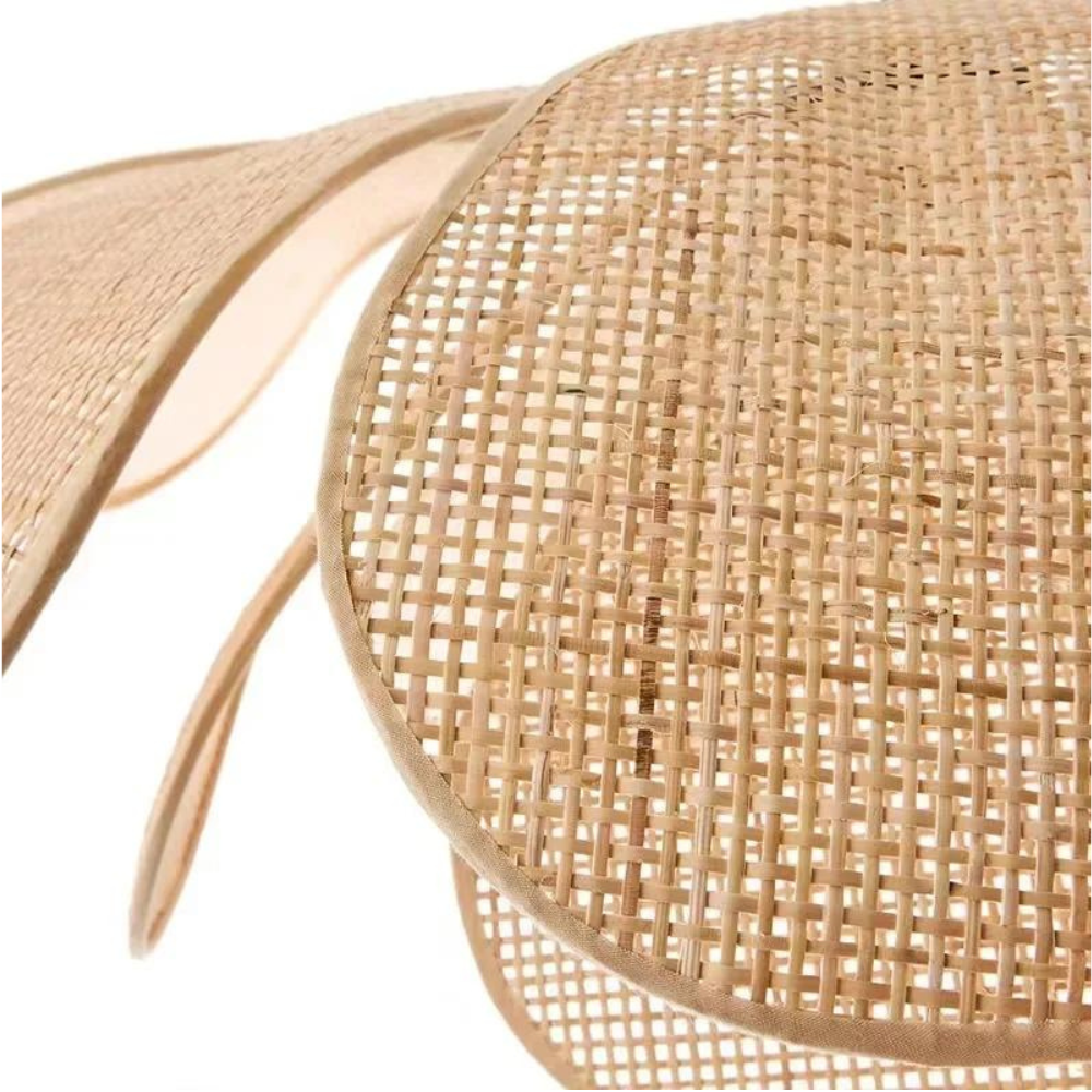 Handmade Glass and Rattan Table Lamp – Portable Ambient Lighting