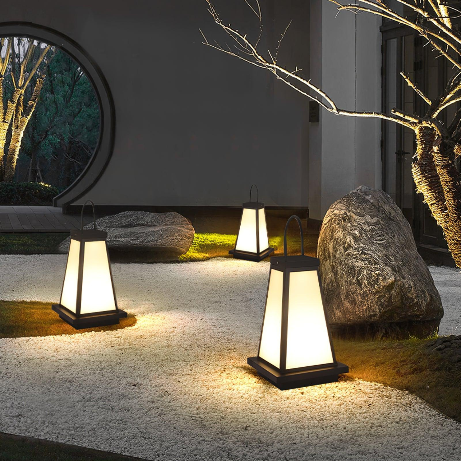 Rechargeable Outdoor Lantern Light with Warm Glow