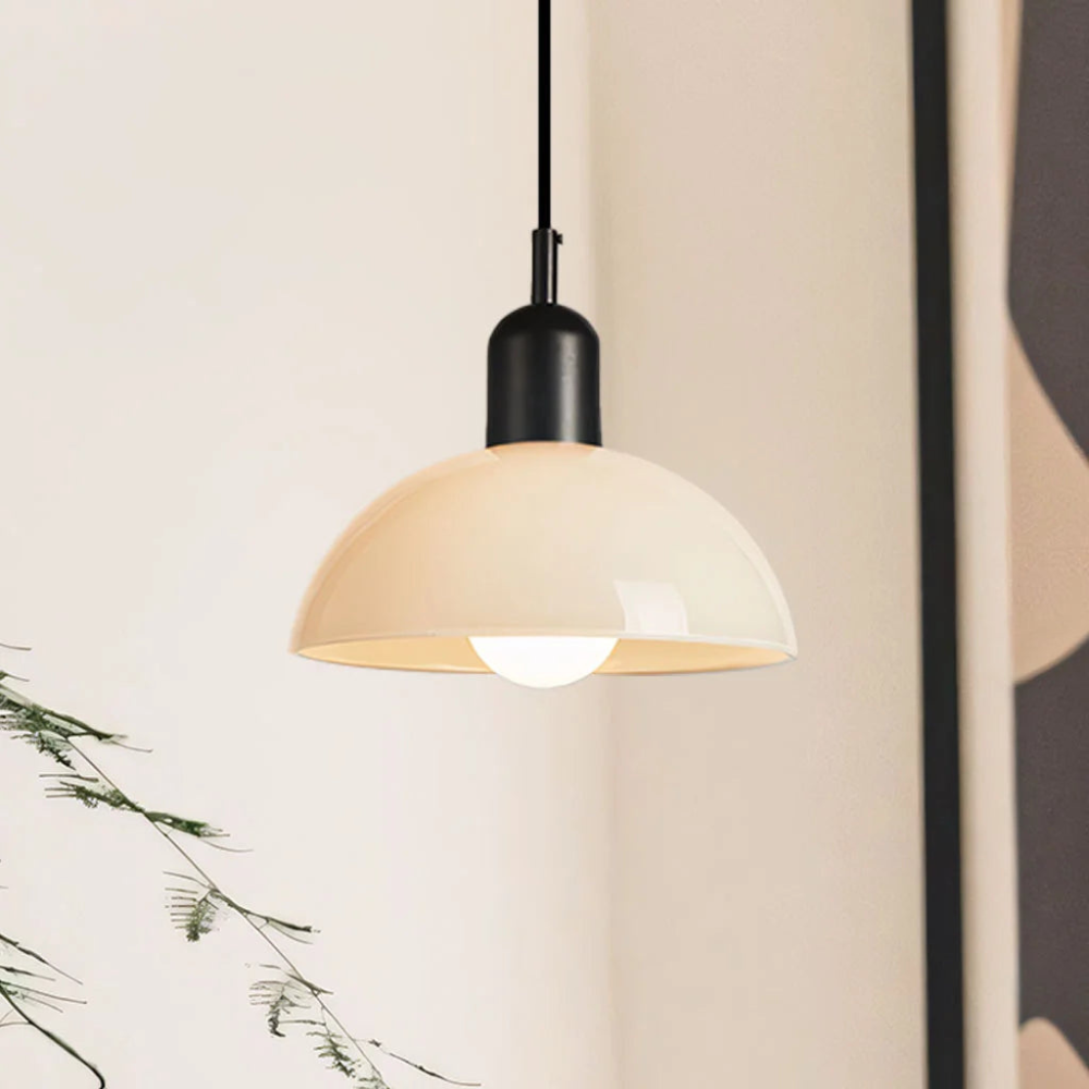 Scandinavian-Style Coloured Glass Pendant Light