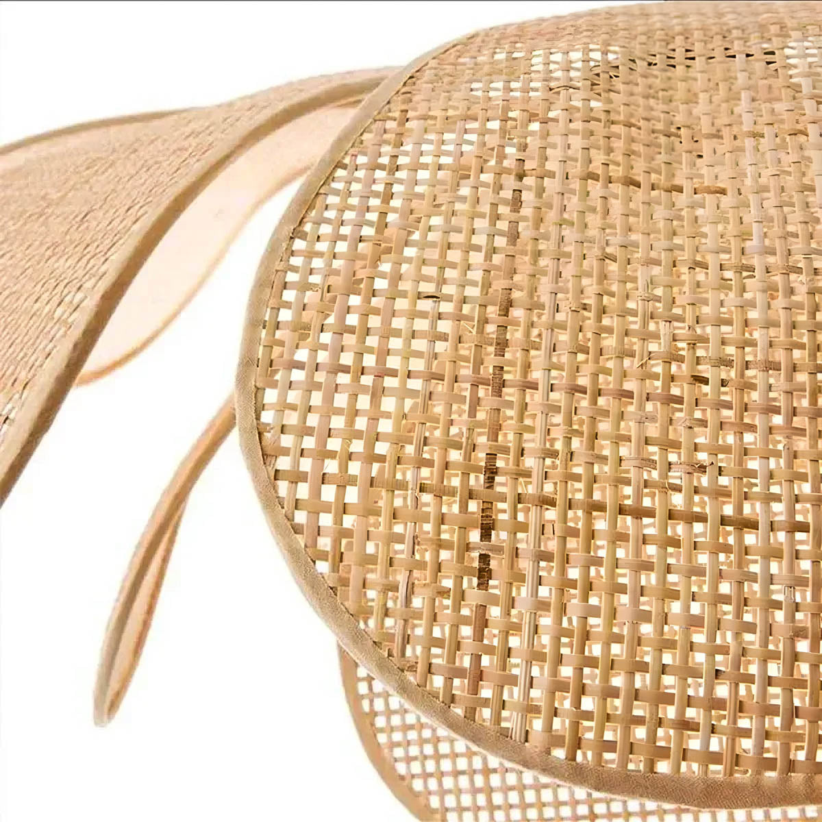 Handwoven rattan pendant light – boho natural design