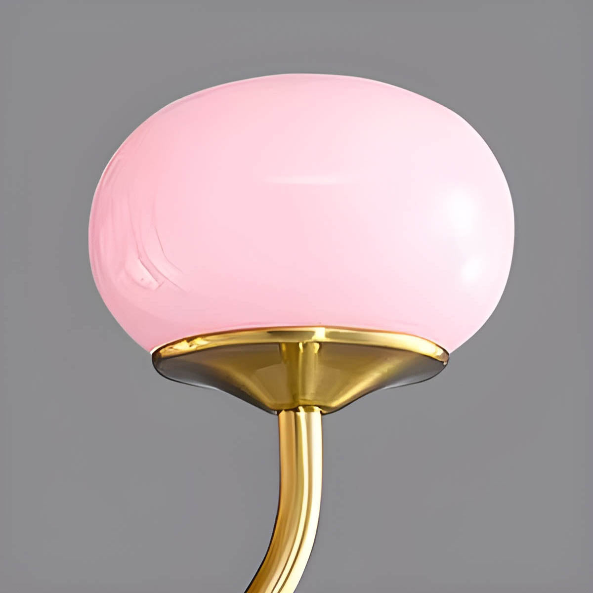 Vintage glass & iron head semi-flush pendant light