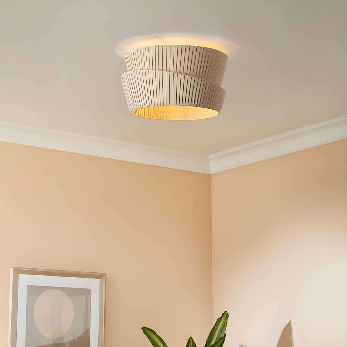 Pleated Hessian Ceiling & Pendant Light E27 45-65 cm
