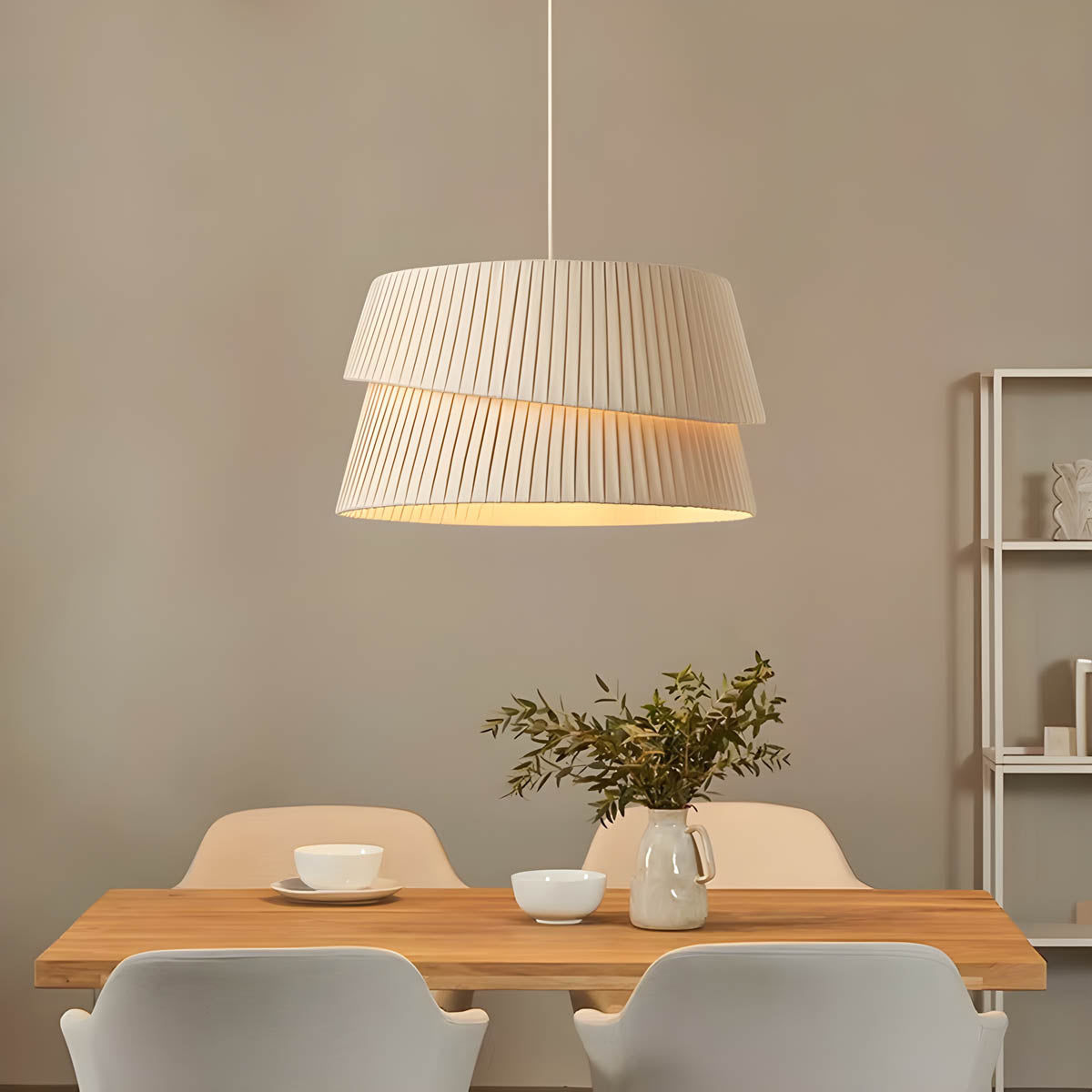 Pleated Hessian Ceiling & Pendant Light E27 45-65 cm