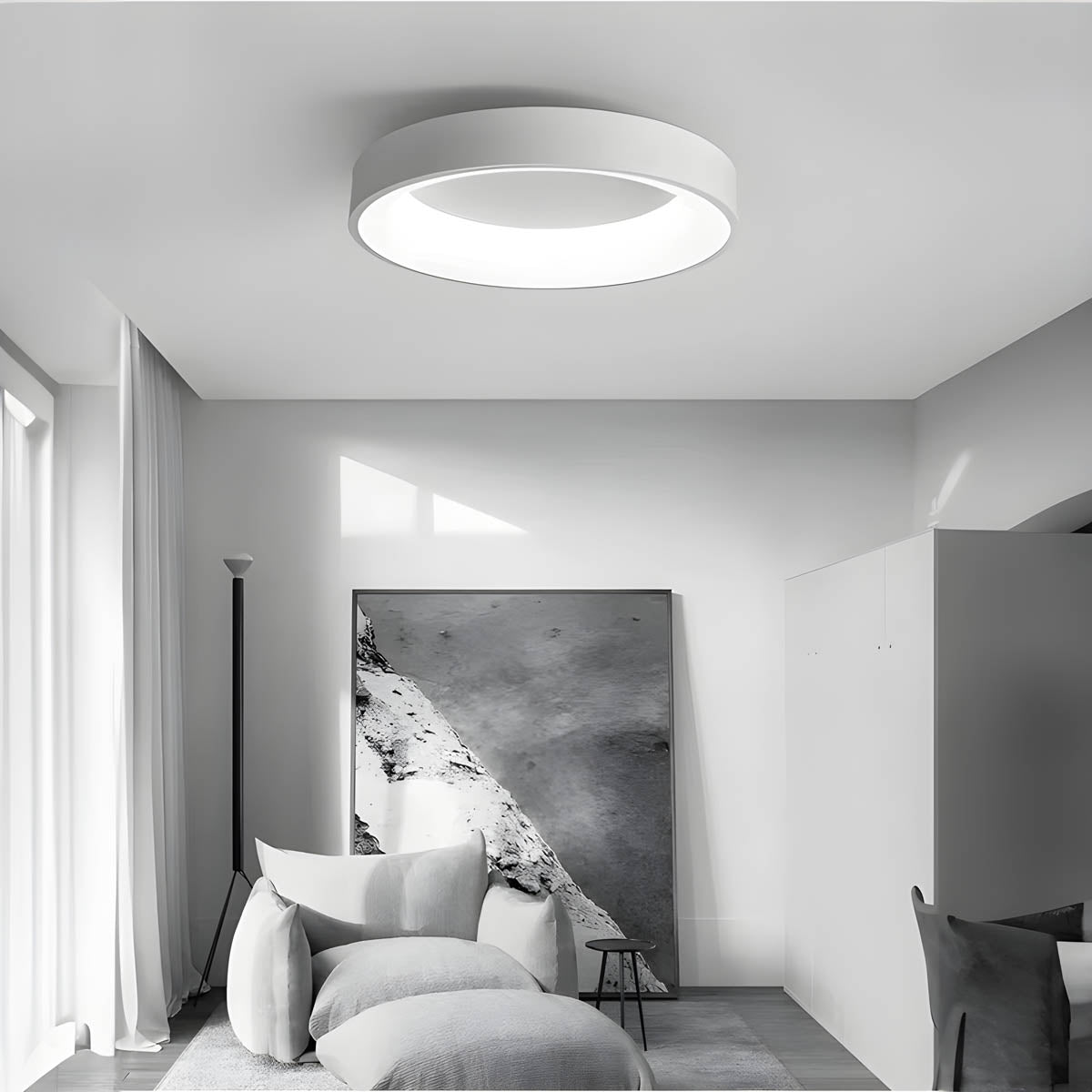 Circular Surface-Mount LED Ceiling Light 30-60 cm