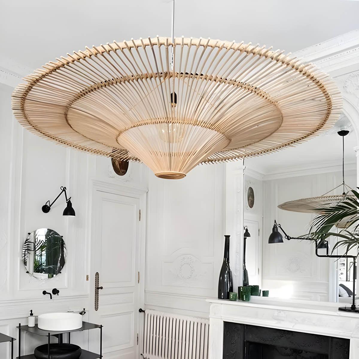 Hand-woven Rattan Ceiling Light 60-130 cm