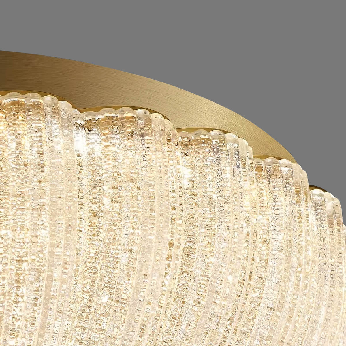 Scalloped Acrylic Dome Flush Ceiling Light 30-50 cm