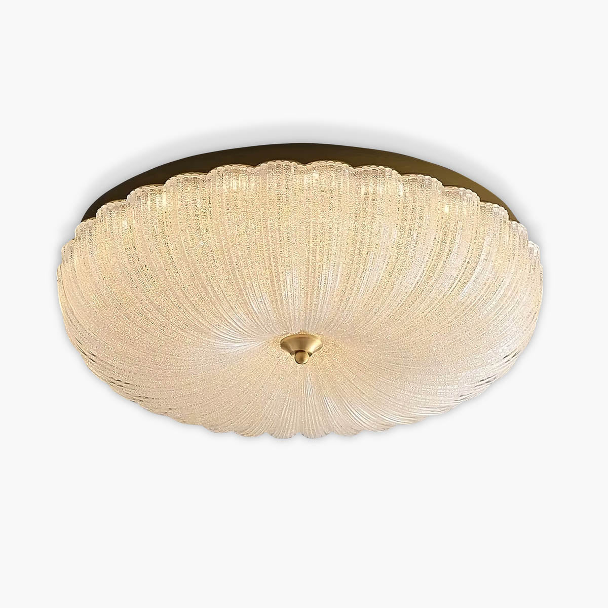 Scalloped Acrylic Dome Flush Ceiling Light 30-50 cm