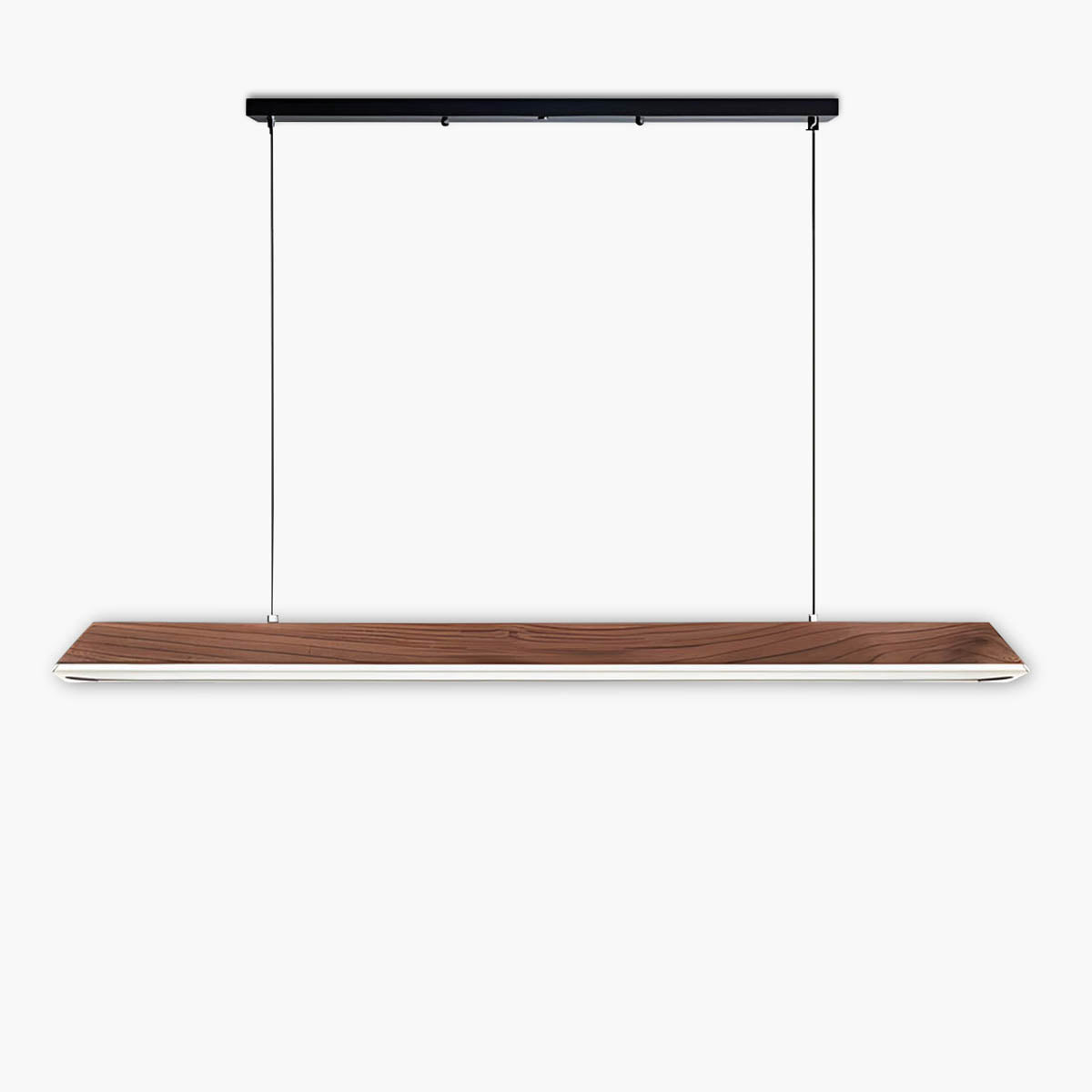 Wood and Metal Trapezoid Pendant Light 90-180 cm
