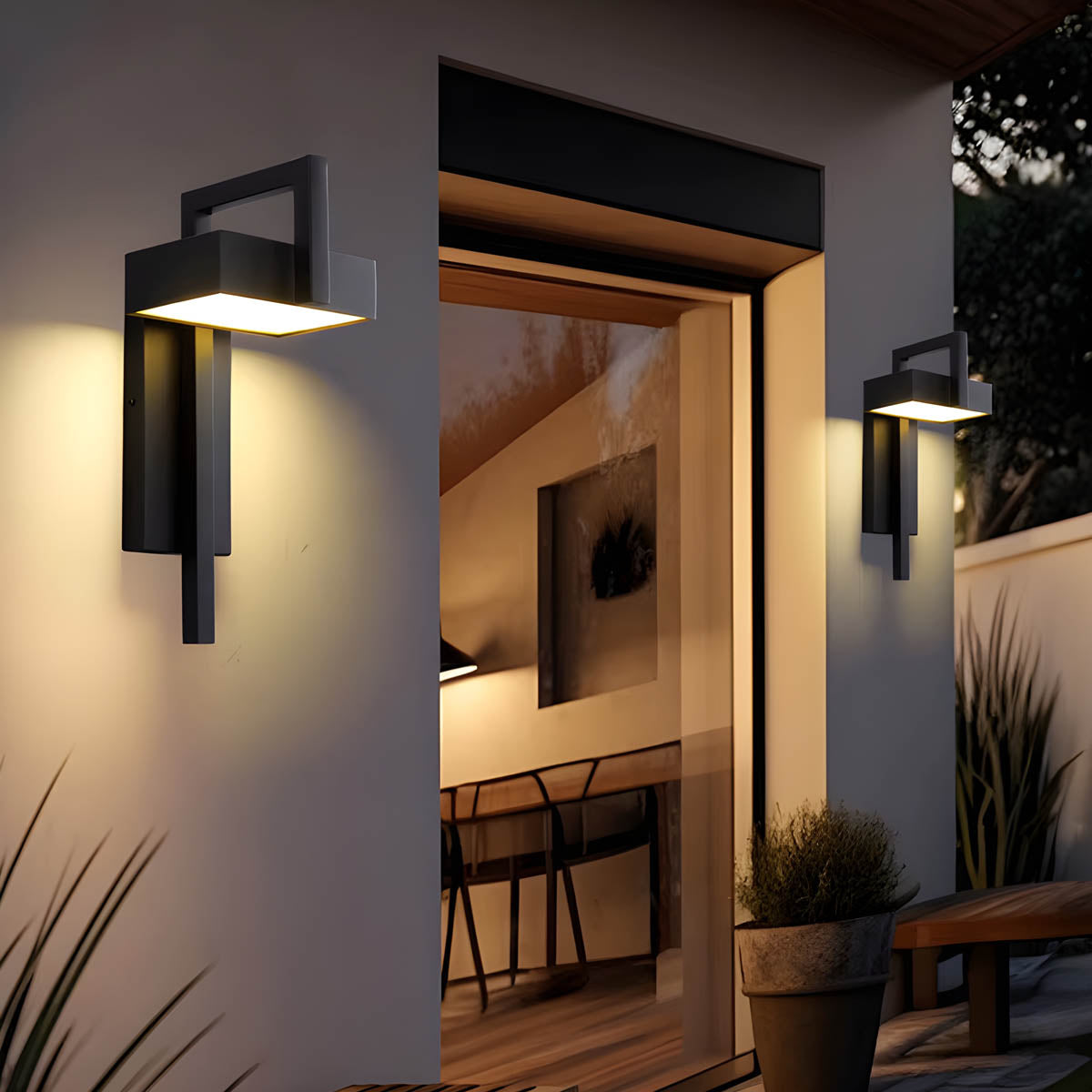 Aluminium & acrylic outdoor wall light 38 cm IP65