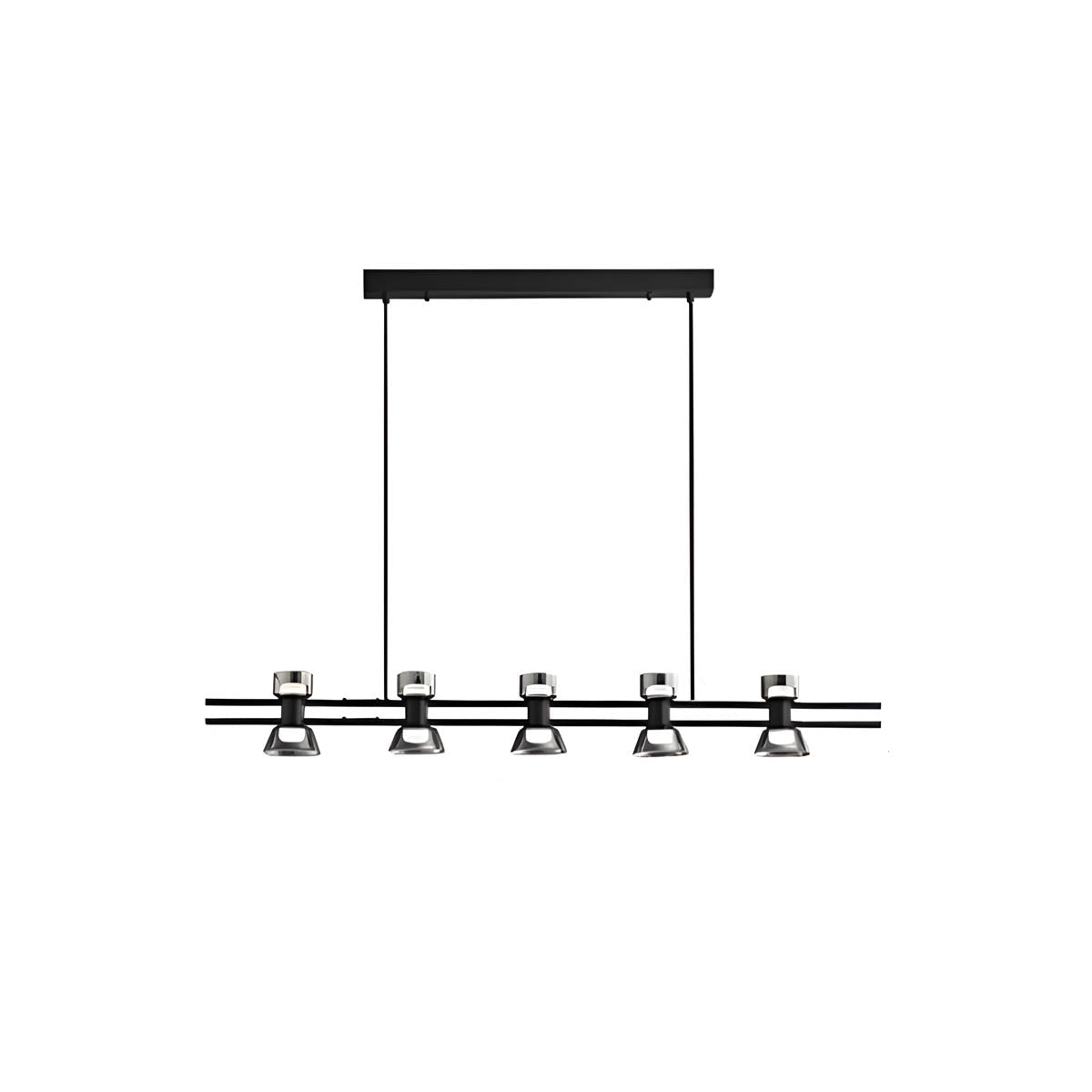 Copper Glass Multi-Arm Pendant Light with 5-8 Heads