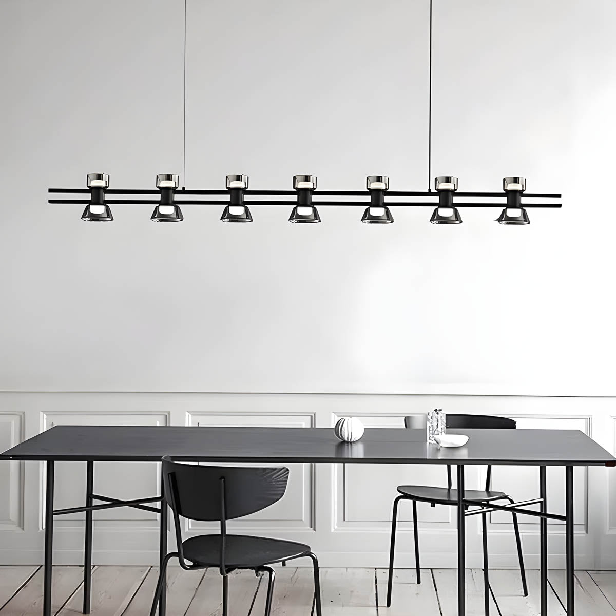 Copper Glass Multi-Arm Pendant Light with 5-8 Heads