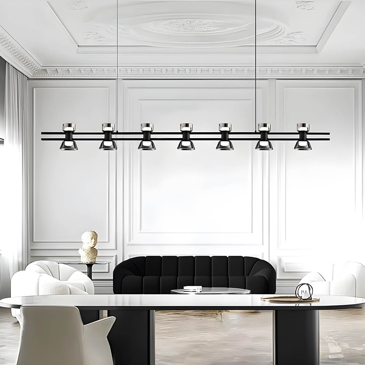 Copper Glass Multi-Arm Pendant Light with 5-8 Heads