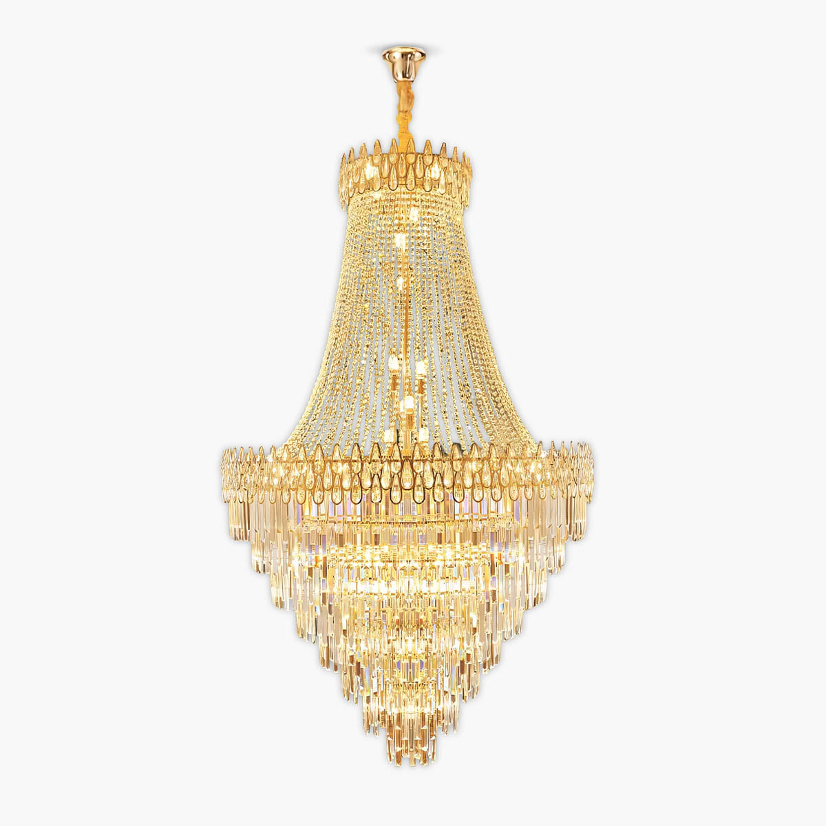 Iron and crystal chandelier – classic drop design