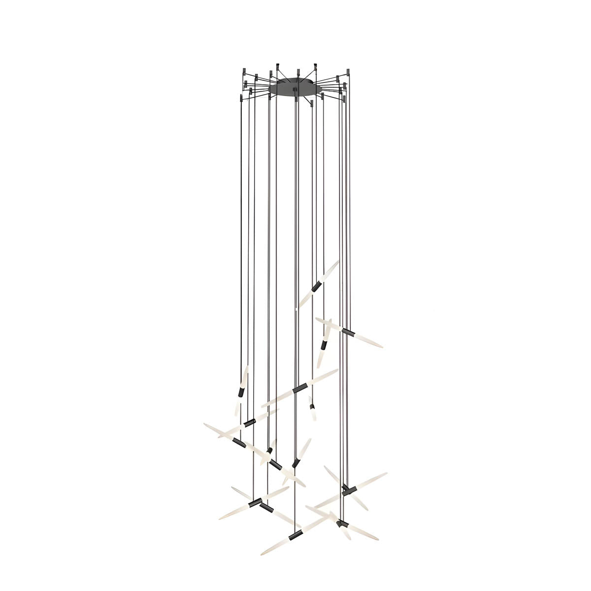 Modern LED Pendant Chandelier – Aluminium & Acrylic, 5–24 Heads