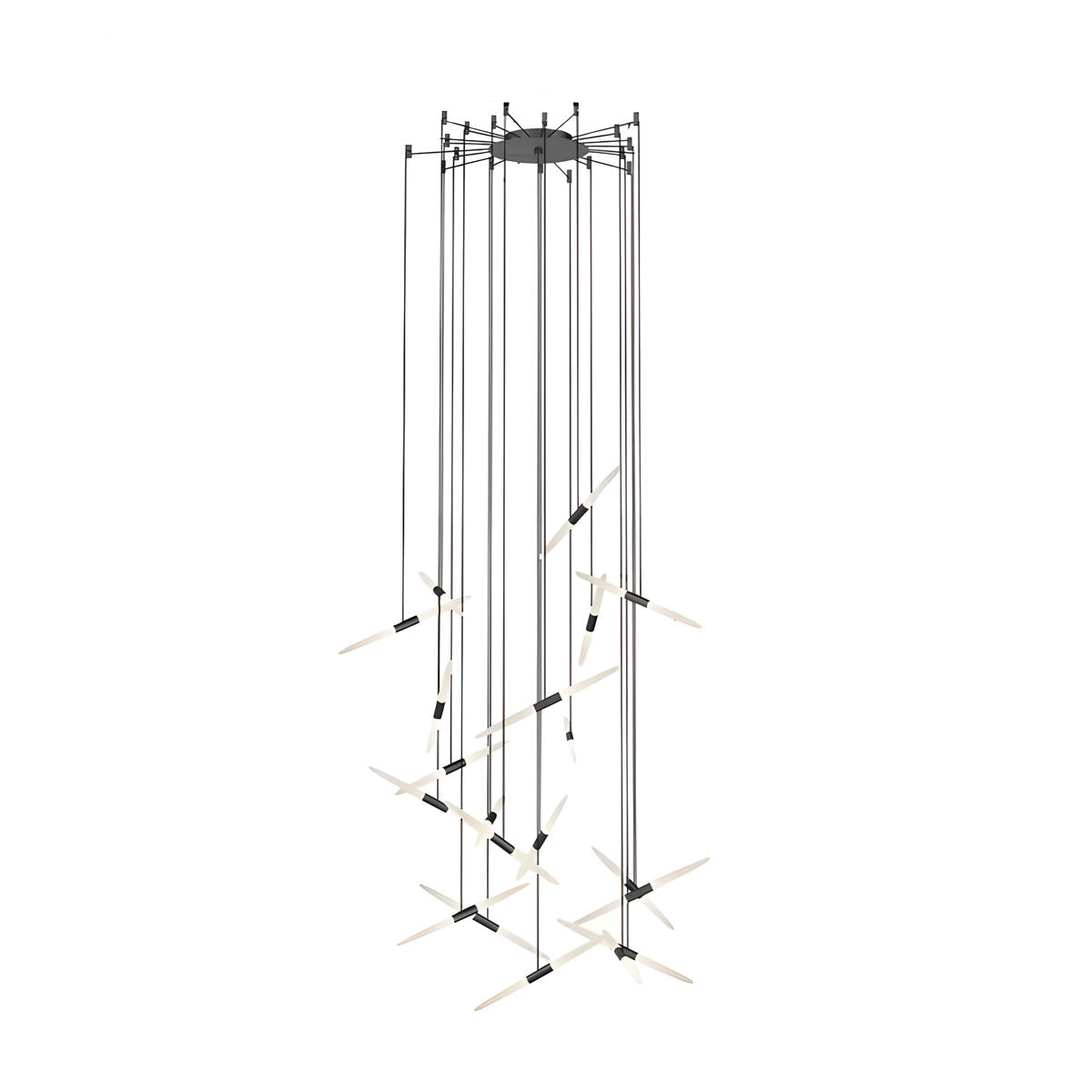 Modern LED Pendant Chandelier – Aluminium & Acrylic, 5–24 Heads