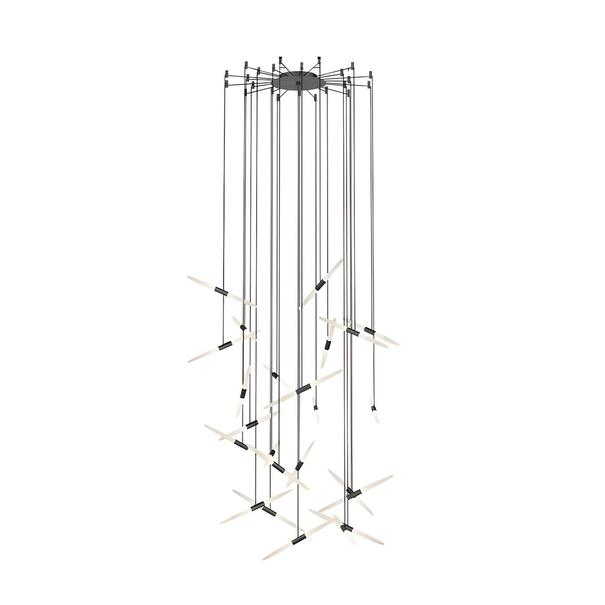 Modern LED Pendant Chandelier – Aluminium & Acrylic, 5–24 Heads