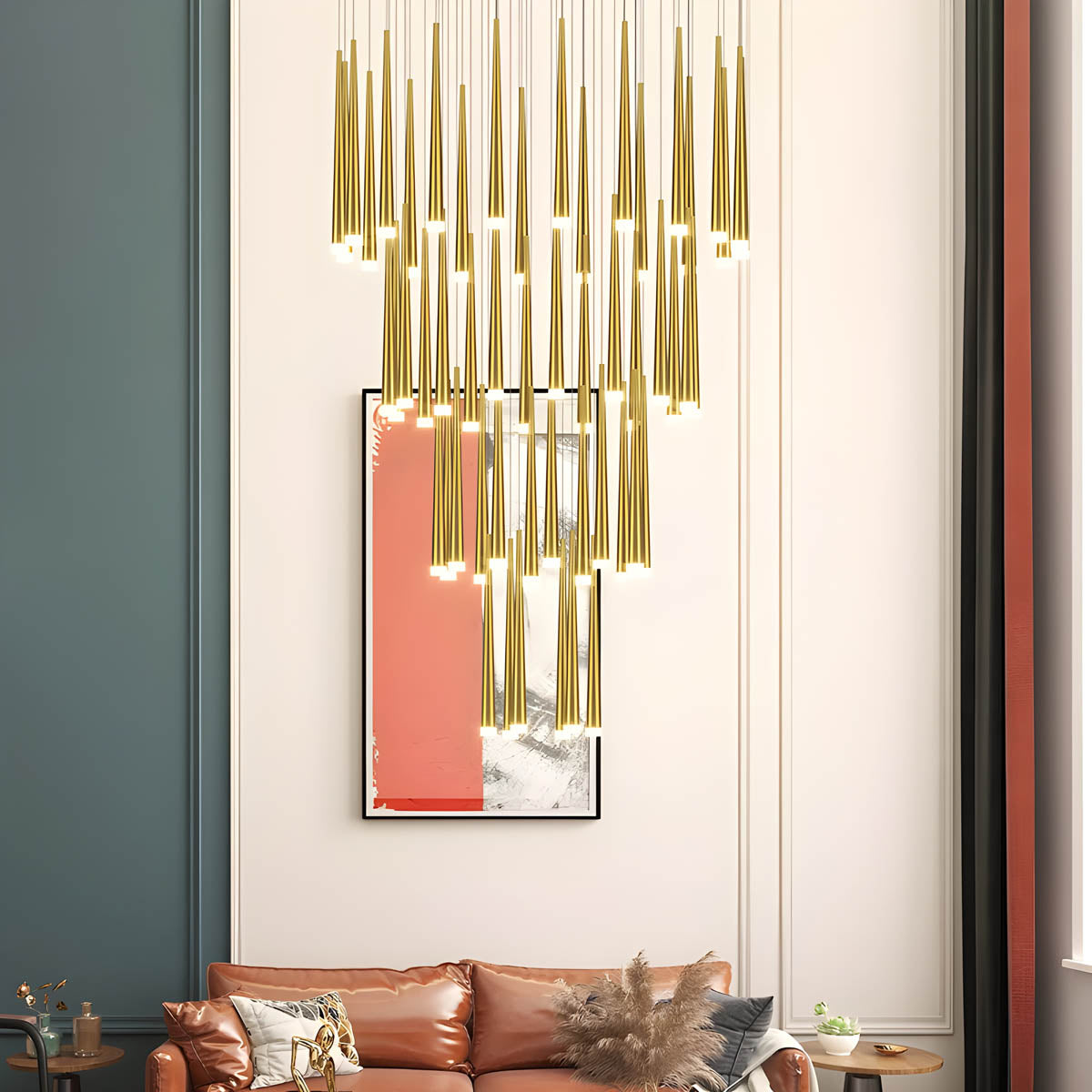 Modern LED Chandelier – Aluminium & Acrylic, 36 Heads