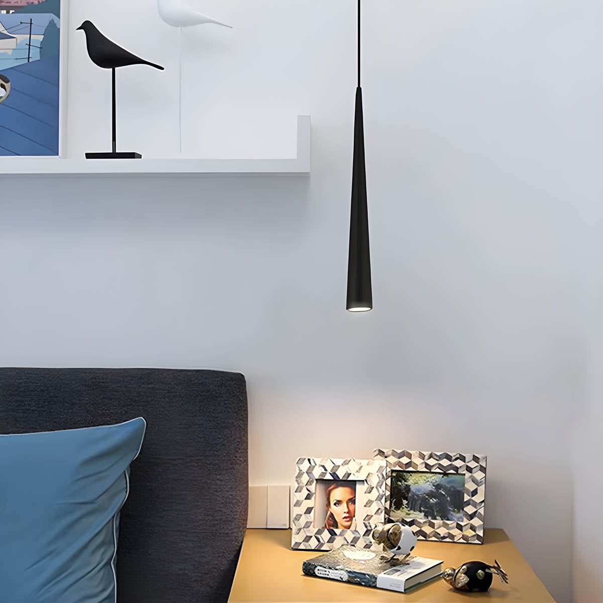 Aluminium GU10 pendant light, 27 / 46 cm