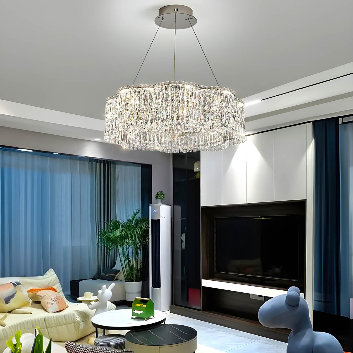 Crystal Stainless Steel Chandelier 50-150 cm