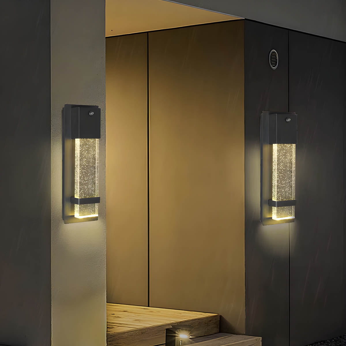 Outdoor LED Wall Light with Dusk-to-Dawn Sensor – Aluminium 35cm