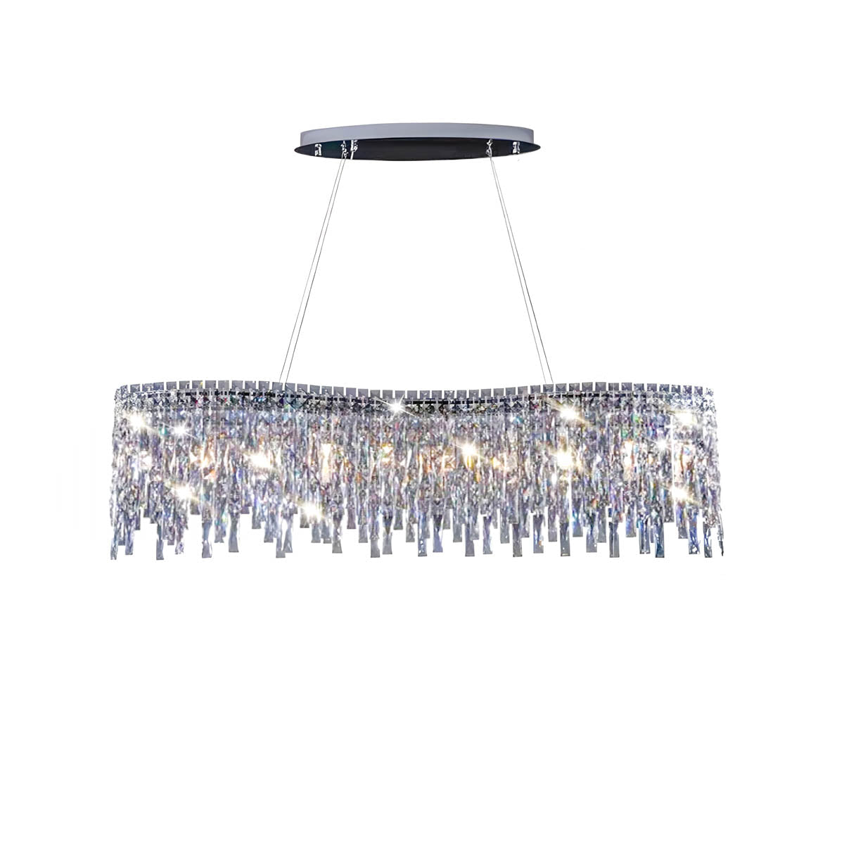Stainless Steel & Crystal Chandelier LED 50-120 cm