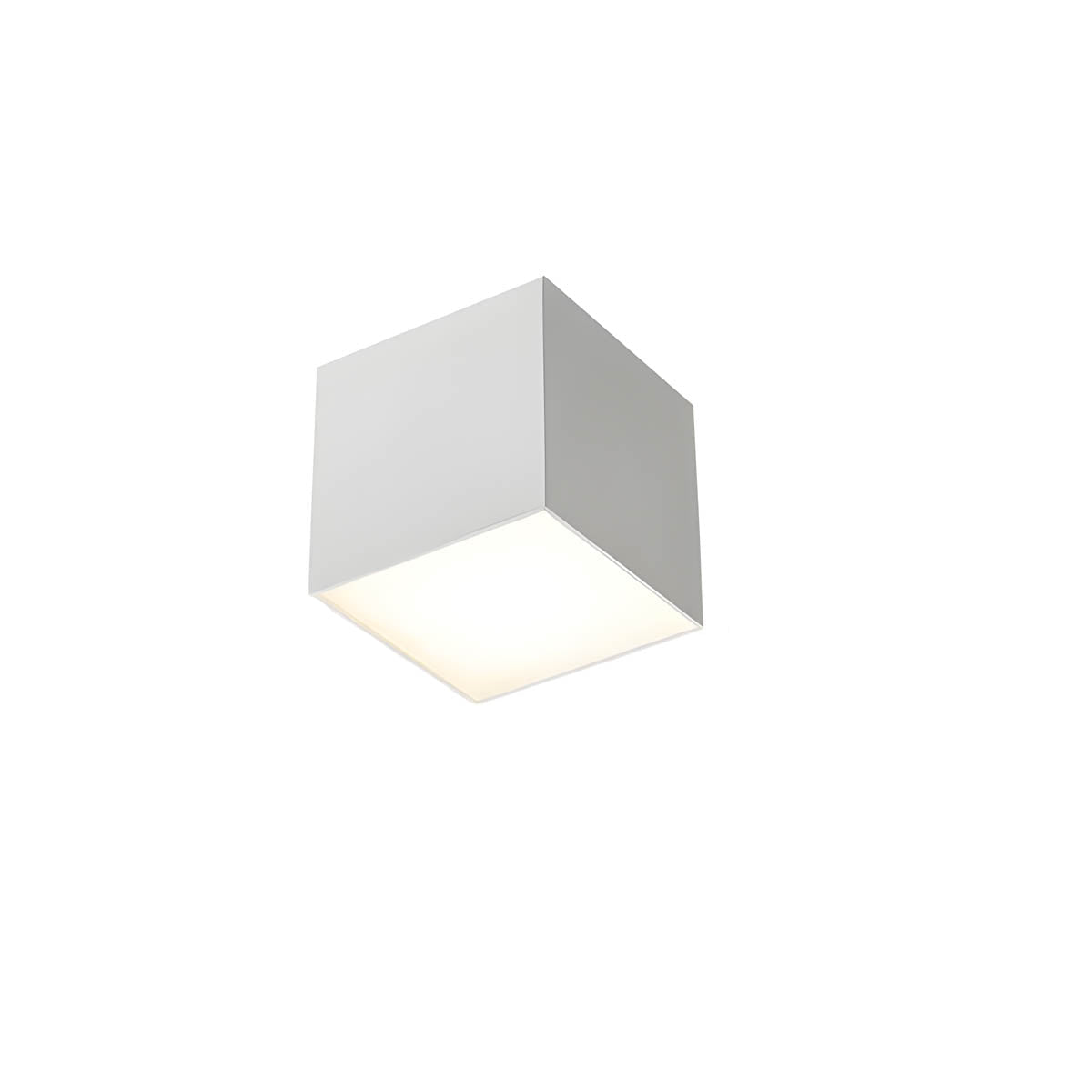 Iron & acrylic LED ceiling light, cubes + half dome shapes
