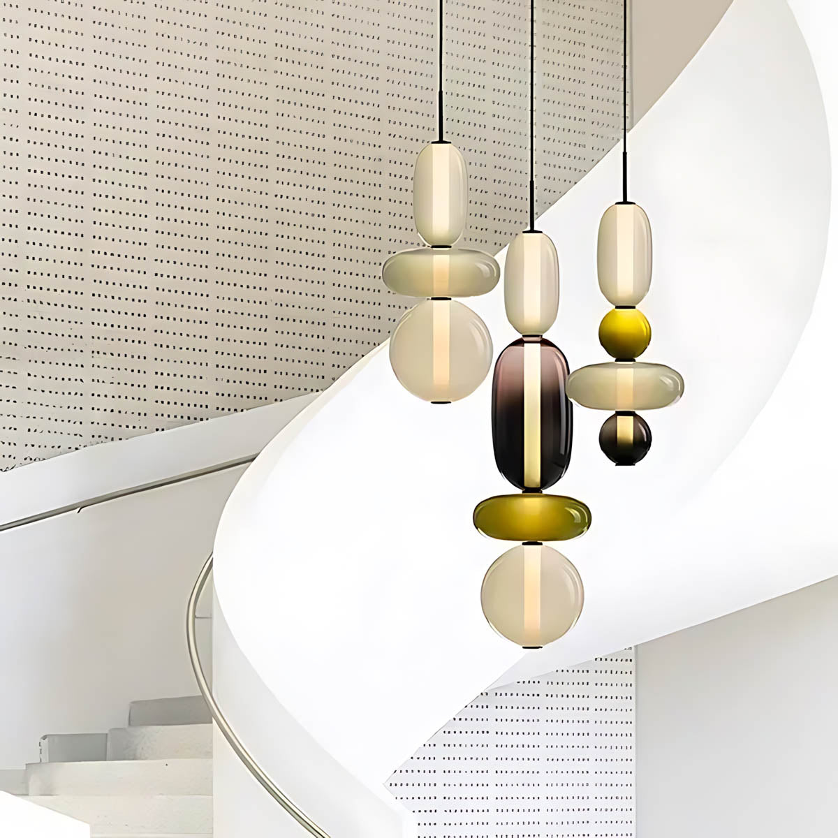 Pendant Light – Hand-Blown Glass Cluster Chandelier, 2–4 Heads, 46–66 cm