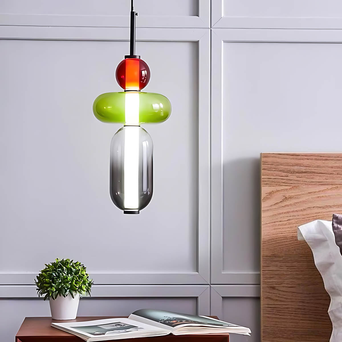 Pendant Light – Hand-Blown Glass Cluster Chandelier, 2–4 Heads, 46–66 cm