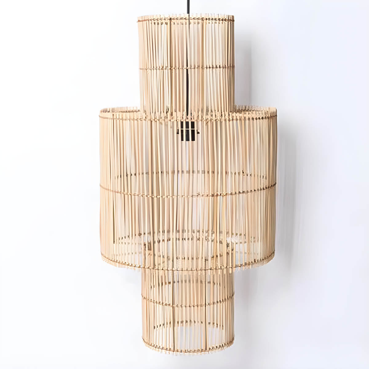 Hand-Woven Rattan Pendant Light E27 40-70 cm Natural