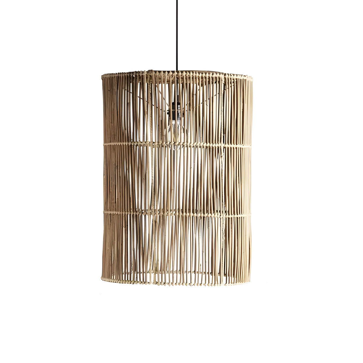 Hand-Woven Rattan Pendant Light E27 40-70 cm Natural