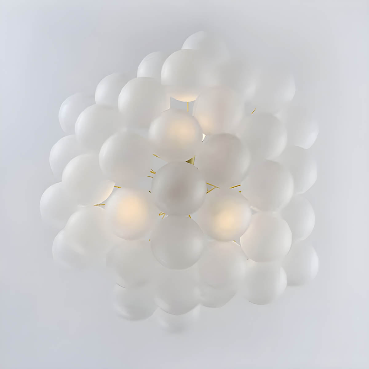 37-Head Glass Globe Cluster Pendant 80 cm