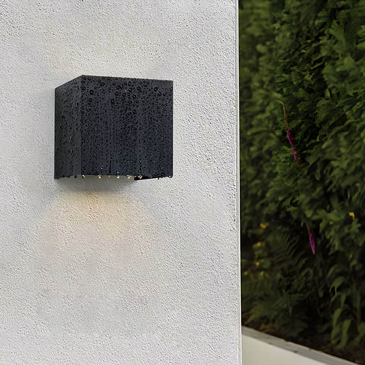 IP65 Cube Wall Light in Aluminum & Brushed Stainless Steel