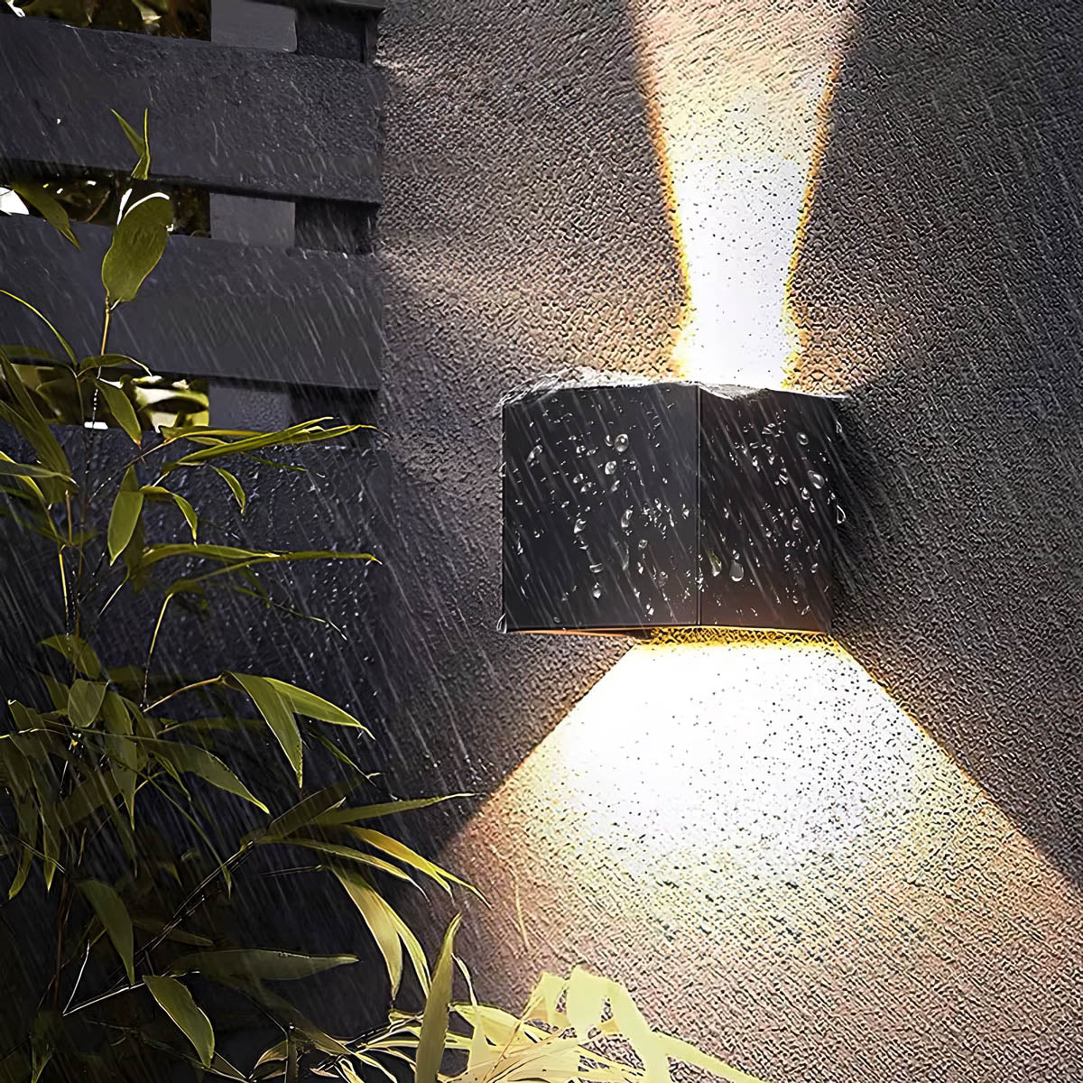 IP65 Cube Wall Light in Aluminum & Brushed Stainless Steel