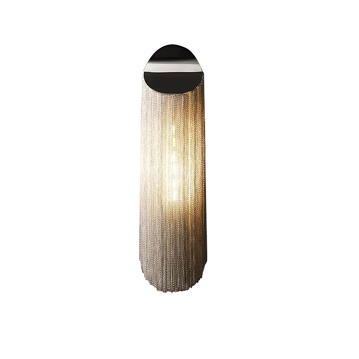 Chain-cascade metal wall light with LED chips