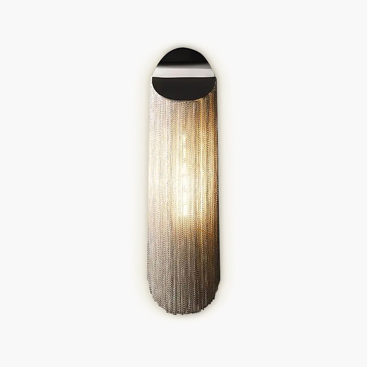 Chain-cascade metal wall light with LED chips