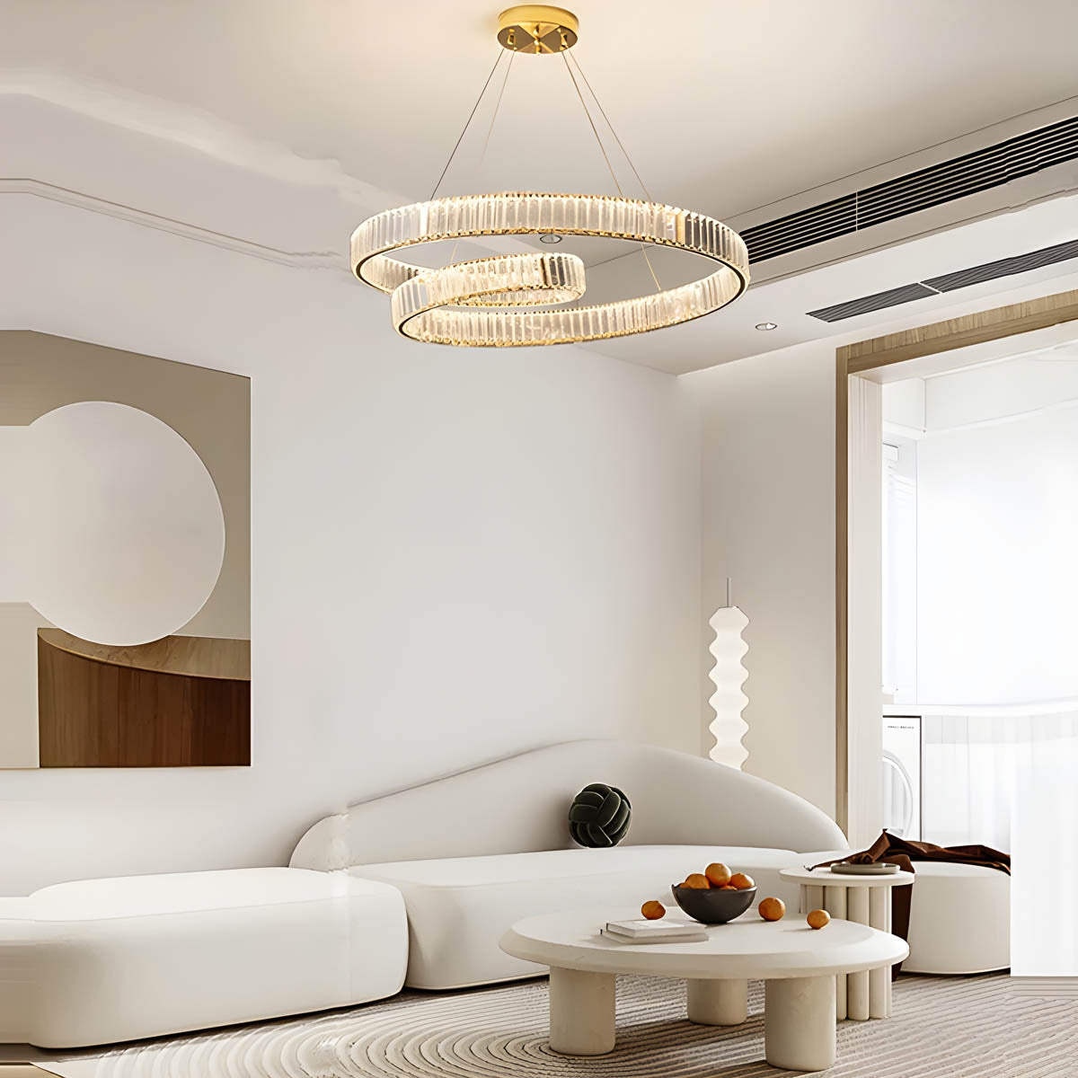 Crystal & Stainless Steel Round, Linear & Wall Light Collection
