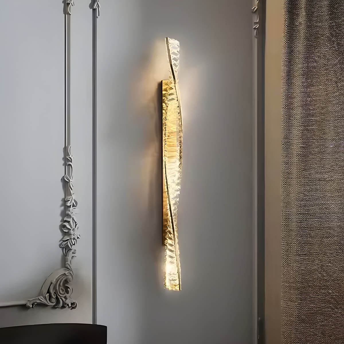 Crystal & Stainless Steel Round, Linear & Wall Light Collection