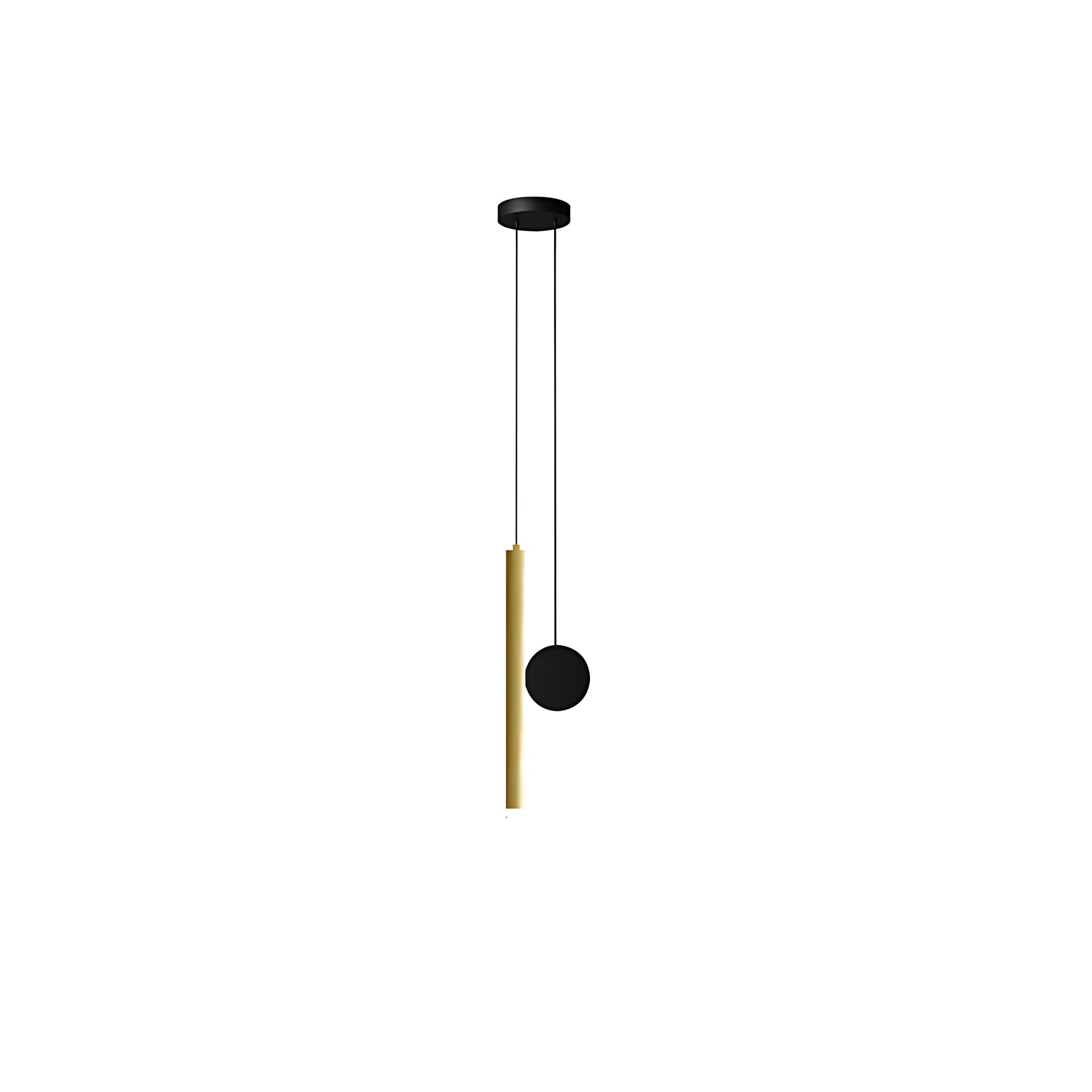 Minimalist aluminium pendant light LED, 30×3 cm